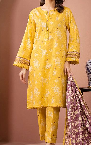 Edenrobe Yellow Lawn Suit | Pakistani Lawn Dress in USA- Image 1