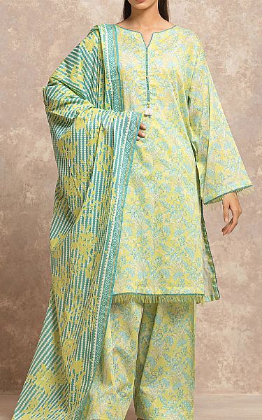 Edenrobe Light Green Lawn Suit | Pakistani Lawn Dress in USA- Image 1