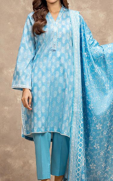 Edenrobe Dark Turquoise Lawn Suit | Pakistani Lawn Dress in USA- Image 1