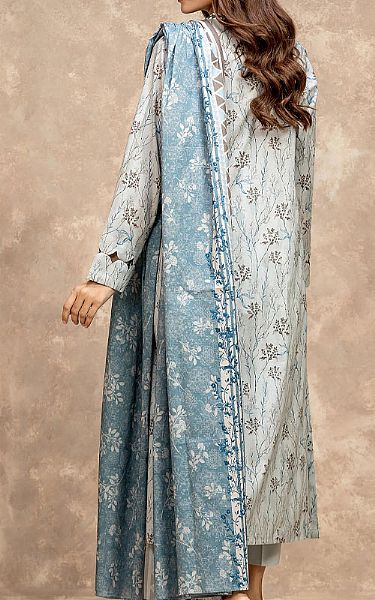 Edenrobe Light Grey Lawn Suit | Pakistani Lawn Dress in USA- Image 2