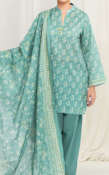 Edenrobe Mint Lawn Suit | Pakistani Lawn Dress in USA- Image 1