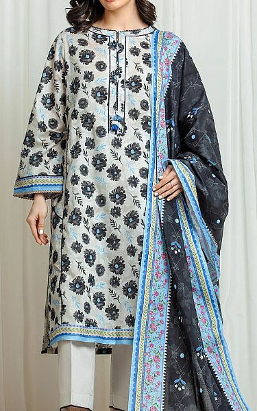 Edenrobe Off-white Lawn Suit | Pakistani Lawn Dress in USA- Image 1