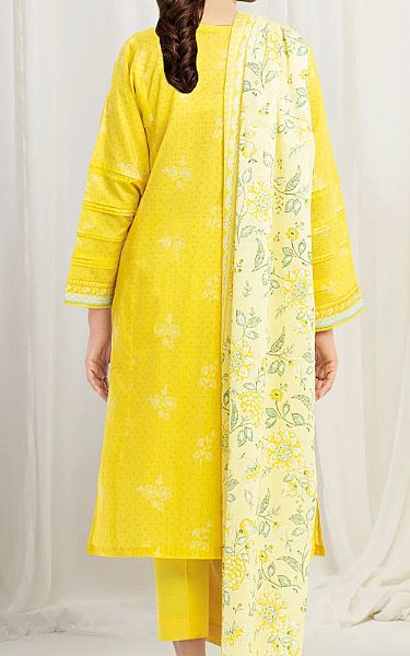 Edenrobe Yellow Lawn Suit | Pakistani Lawn Dress in USA- Image 2