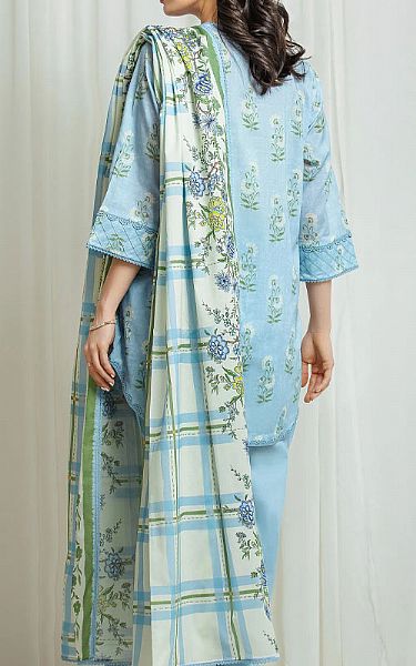 Edenrobe Cadet Blue Lawn Suit | Pakistani Lawn Dress in USA- Image 2