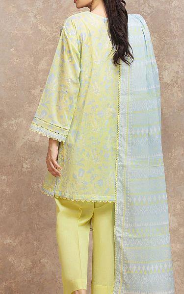 Edenrobe Lime Green Lawn Suit | Pakistani Lawn Dress in USA- Image 2