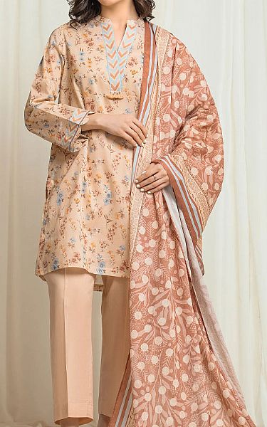 Edenrobe Almond Lawn Suit | Pakistani Lawn Dress in USA- Image 1