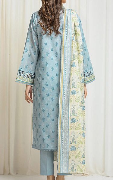 Edenrobe Pale Aqua Lawn Suit | Pakistani Lawn Dress in USA- Image 2