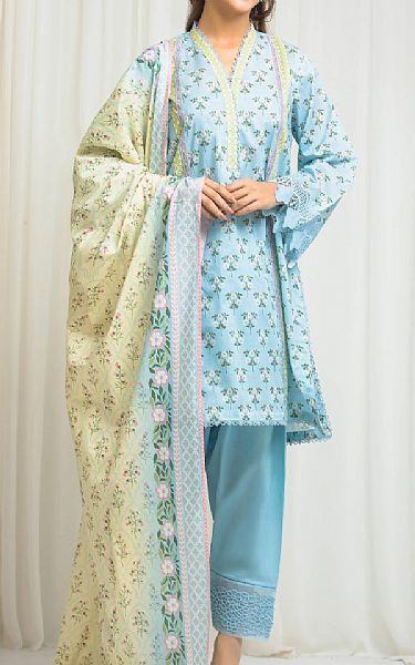 Edenrobe Light Blue Lawn Suit | Pakistani Lawn Dress in USA- Image 1