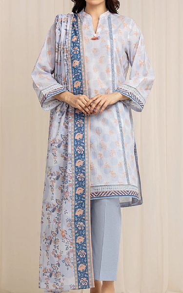 Edenrobe Light Grey Lawn Suit | Pakistani Lawn Dress in USA- Image 1
