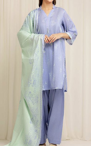 Edenrobe Cold Purple Lawn Suit | Pakistani Lawn Dress in USA- Image 1