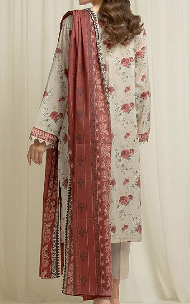 Edenrobe Beige Lawn Suit | Pakistani Lawn Dress in USA- Image 2