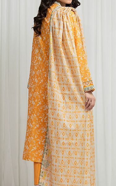 Edenrobe Bright Orange Lawn Suit | Pakistani Lawn Dress in USA- Image 2