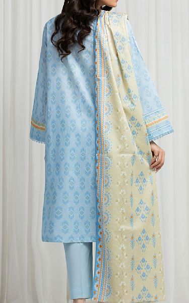 Edenrobe Baby Blue Lawn Suit | Pakistani Lawn Dress in USA- Image 2