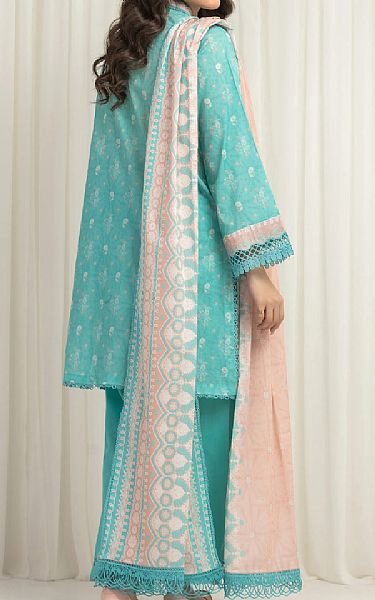 Edenrobe Turquoise Lawn Suit | Pakistani Lawn Dress in USA- Image 2