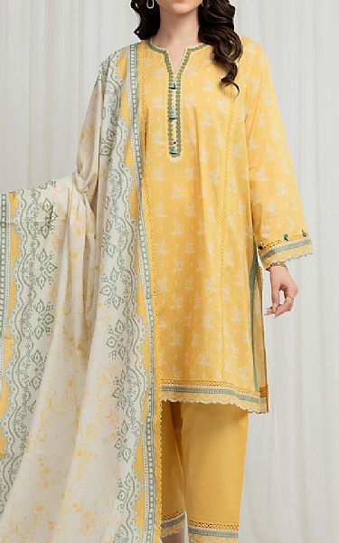 Edenrobe Yellow Lawn Suit | Pakistani Lawn Dress in USA- Image 1