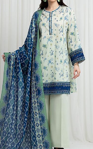 Edenrobe Off-white Lawn Suit | Pakistani Lawn Dress in USA- Image 1