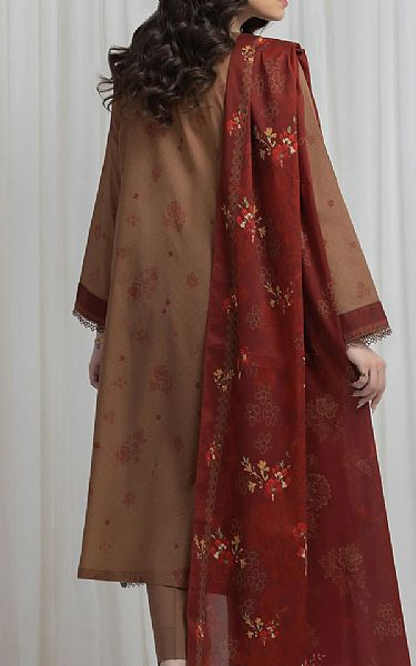 Edenrobe Brown Lawn Suit | Pakistani Lawn Dress in USA- Image 2