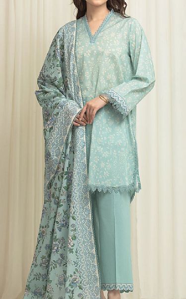 Edenrobe Turquoise Lawn Suit | Pakistani Lawn Dress in USA- Image 1