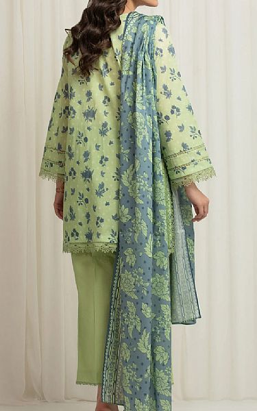 Edenrobe Pale Olive Lawn Suit | Pakistani Lawn Dress in USA- Image 2