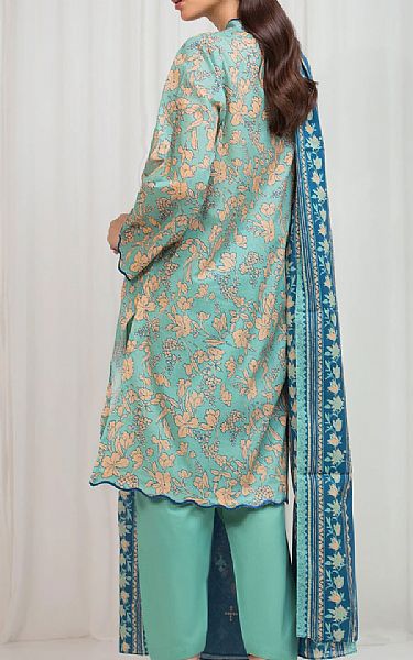 Edenrobe Sea Green Lawn Suit | Pakistani Lawn Dress in USA- Image 2