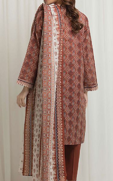 Edenrobe Brown Lawn Suit | Pakistani Lawn Dress in USA- Image 2
