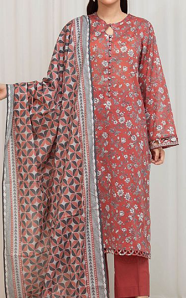 Edenrobe Tea Pink Lawn Suit | Pakistani Lawn Dress in USA- Image 1