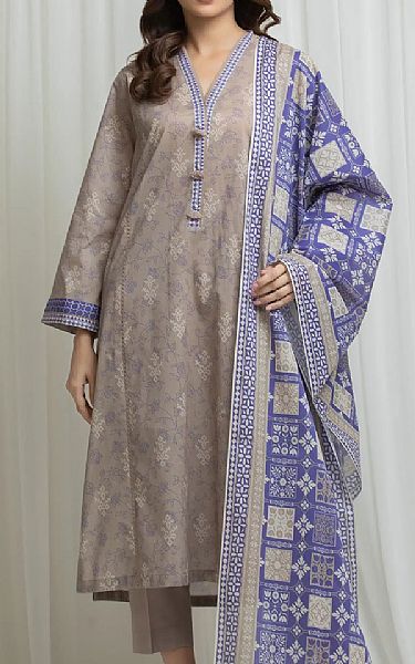 Edenrobe Beige Lawn Suit | Pakistani Lawn Dress in USA- Image 1