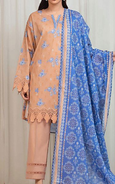 Edenrobe Peach Lawn Suit | Pakistani Lawn Dress in USA- Image 1