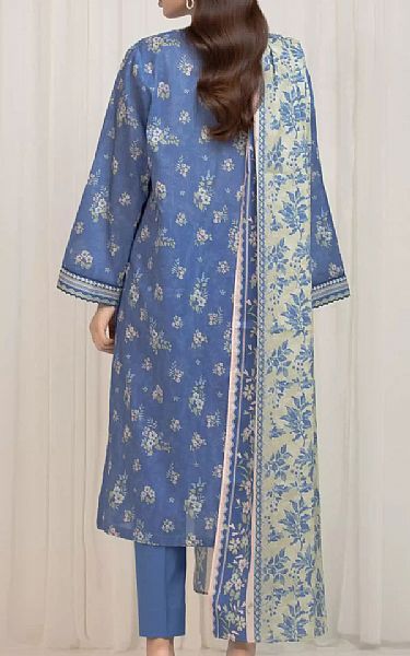 Edenrobe Cornflower Blue Lawn Suit | Pakistani Lawn Dress in USA- Image 2