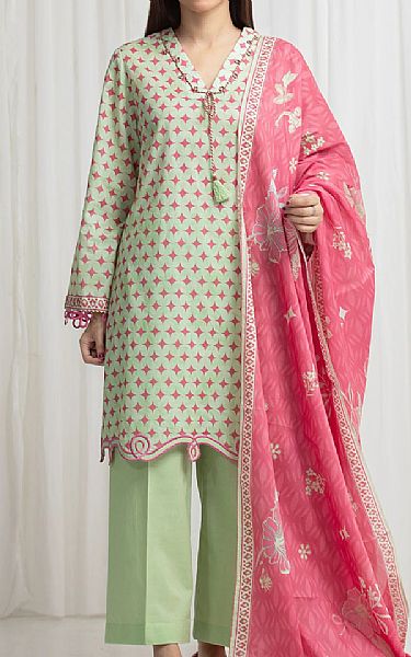 Edenrobe Mint Green Lawn Suit | Pakistani Lawn Dress in USA- Image 1