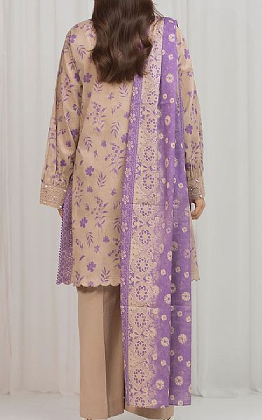 Edenrobe Beige Lawn Suit | Pakistani Lawn Dress in USA- Image 2