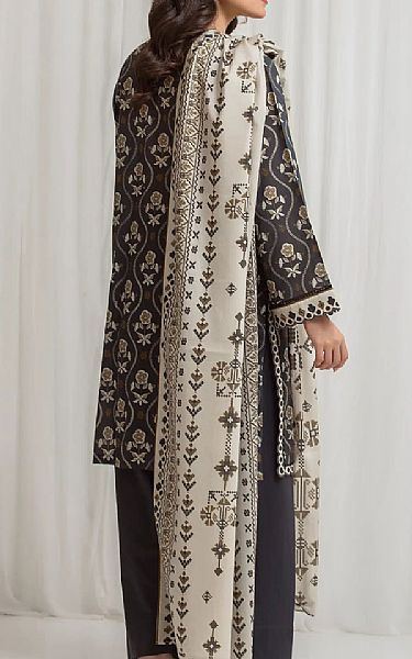 Edenrobe Charcoal Lawn Suit | Pakistani Lawn Dress in USA- Image 2