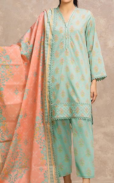 Edenrobe Light Green Lawn Suit | Pakistani Lawn Dress in USA- Image 1