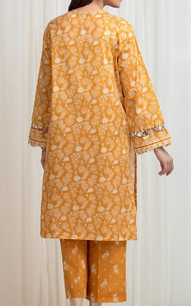 Edenrobe Mustard Lawn Suit (2 Pcs) | Pakistani Lawn Dress in USA- Image 2