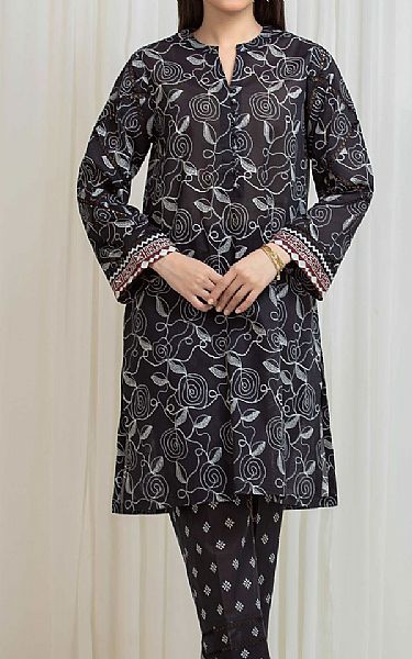 Edenrobe Black Lawn Suit (2 Pcs) | Pakistani Lawn Dress in USA- Image 1