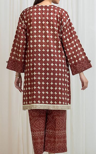 Edenrobe Brown Lawn Suit (2 Pcs) | Pakistani Lawn Dress in USA- Image 2