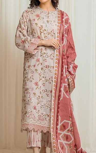 Edenrobe Oyster Pink Lawn Suit | Pakistani Lawn Dress in USA- Image 1
