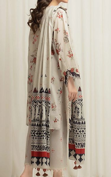 Edenrobe Beige Lawn Suit | Pakistani Lawn Dress in USA- Image 2