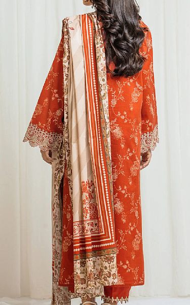 Edenrobe Bright Orange Lawn Suit | Pakistani Lawn Dress in USA- Image 2