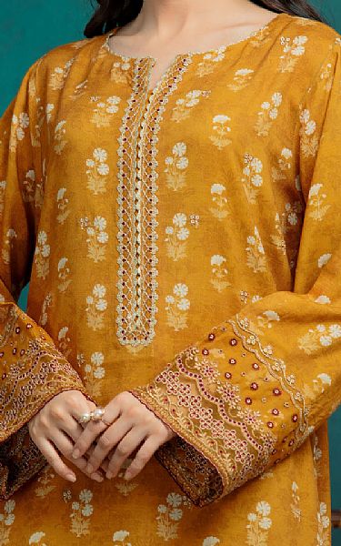 Edenrobe Orange Raw Silk Suit | Pakistani Embroidered Chiffon Dresses USA- Image 3