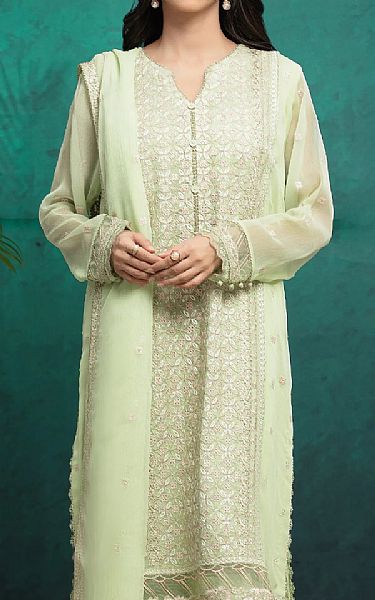 Edenrobe Green Mist Chiffon Suit | Pakistani Embroidered Chiffon Dresses USA- Image 3