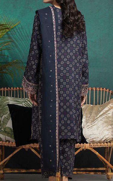 Edenrobe Black Raw Silk Suit | Pakistani Embroidered Chiffon Dresses USA- Image 2