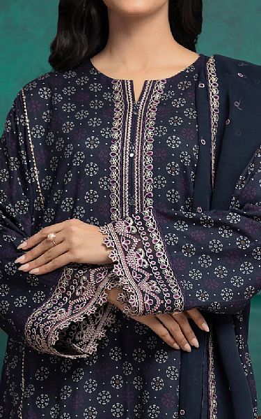 Edenrobe Black Raw Silk Suit | Pakistani Embroidered Chiffon Dresses USA- Image 3