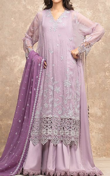 Edenrobe Lilac Chiffon Suit | Pakistani Embroidered Chiffon Dresses USA- Image 1