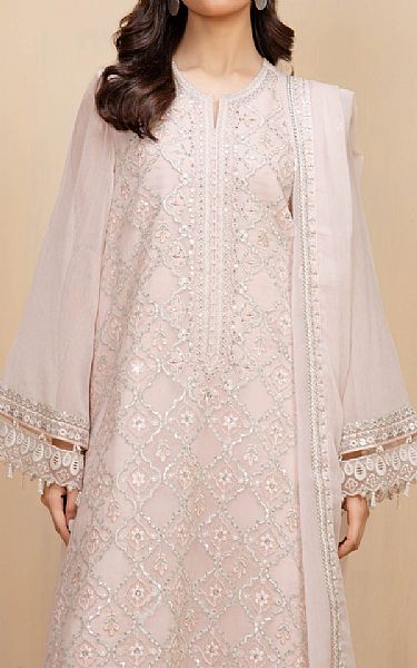 Edenrobe Oyster Pink Chiffon Suit | Pakistani Embroidered Chiffon Dresses USA- Image 3