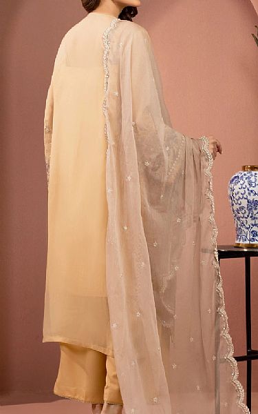Edenrobe Sand Gold Chiffon Suit | Pakistani Embroidered Chiffon Dresses USA- Image 2