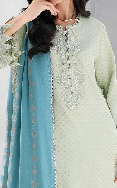 Edenrobe Pale Green Jacquard Suit | Pakistani Embroidered Chiffon Dresses USA- Image 3
