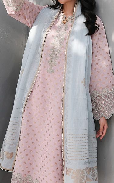 Edenrobe Light Pink Jacquard Suit | Pakistani Embroidered Chiffon Dresses USA- Image 3