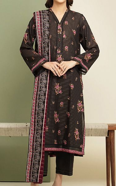 Edenrobe Black Lawn Suit | Pakistani Lawn Dress in USA- Image 1