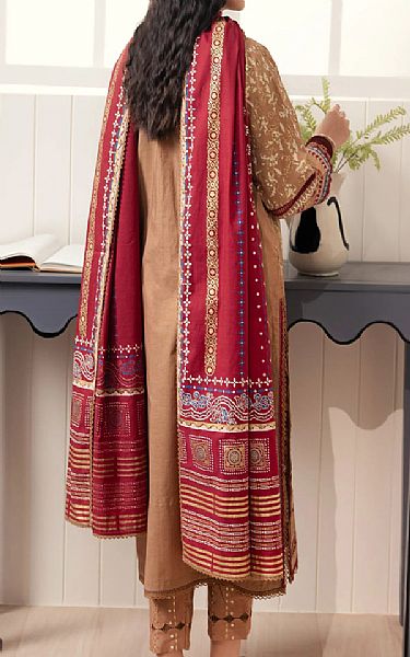 Edenrobe Pale Taupe Cambric Suit | Pakistani Lawn Dress in USA- Image 2